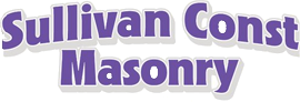 A green background with purple letters that say " evan cooper masonry ".